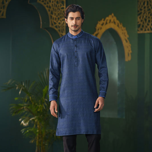 Mens Premium Berry Blue Panjabi