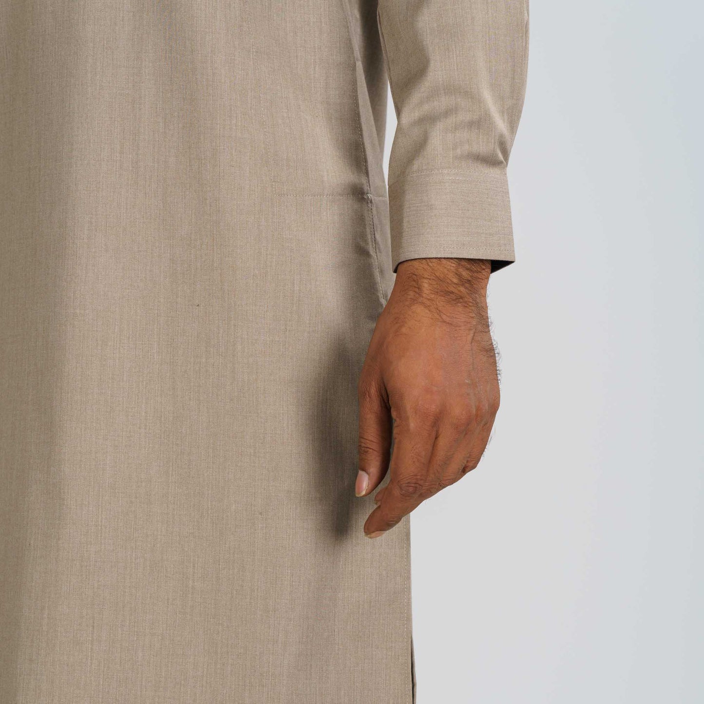 Men's Beige Brown Slim Fit Panjabi