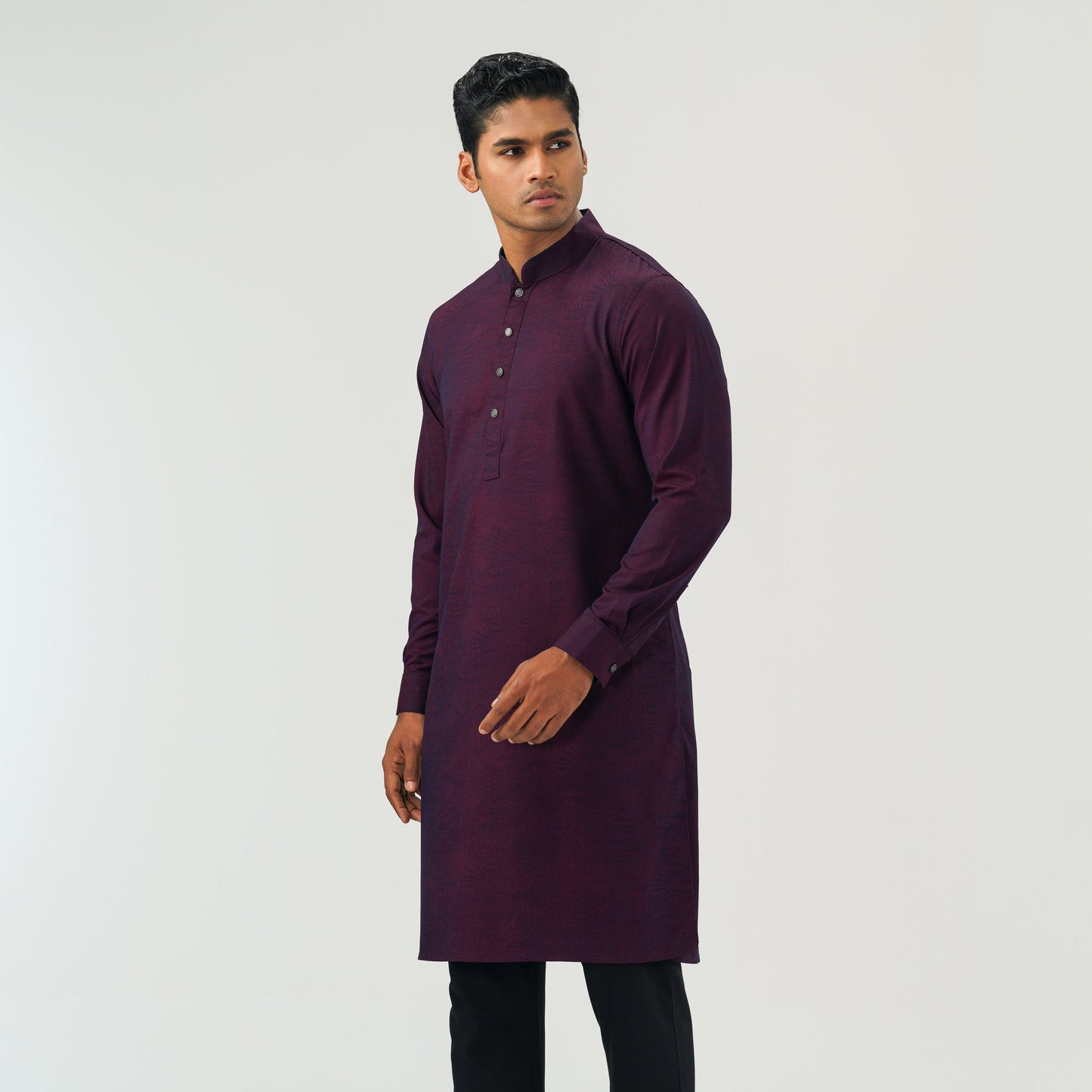 Mens Purple Silk Panjabi