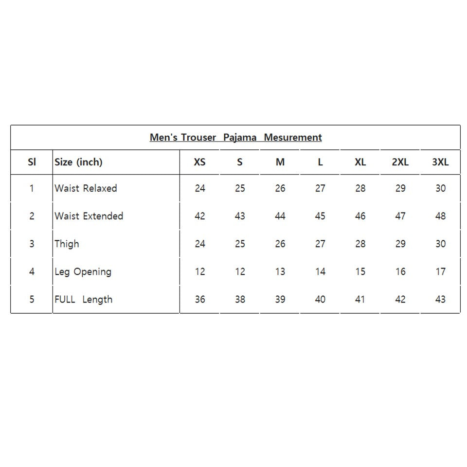 MENS TROUSER PAJAMA-WHITE