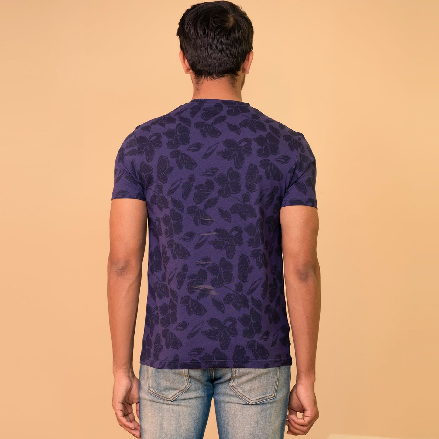 Men's Navy Floral T-Shirt