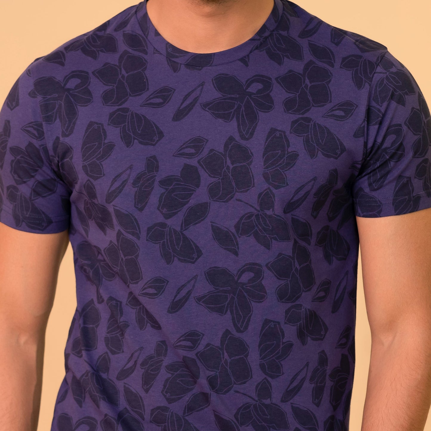 Men's Navy Floral T-Shirt