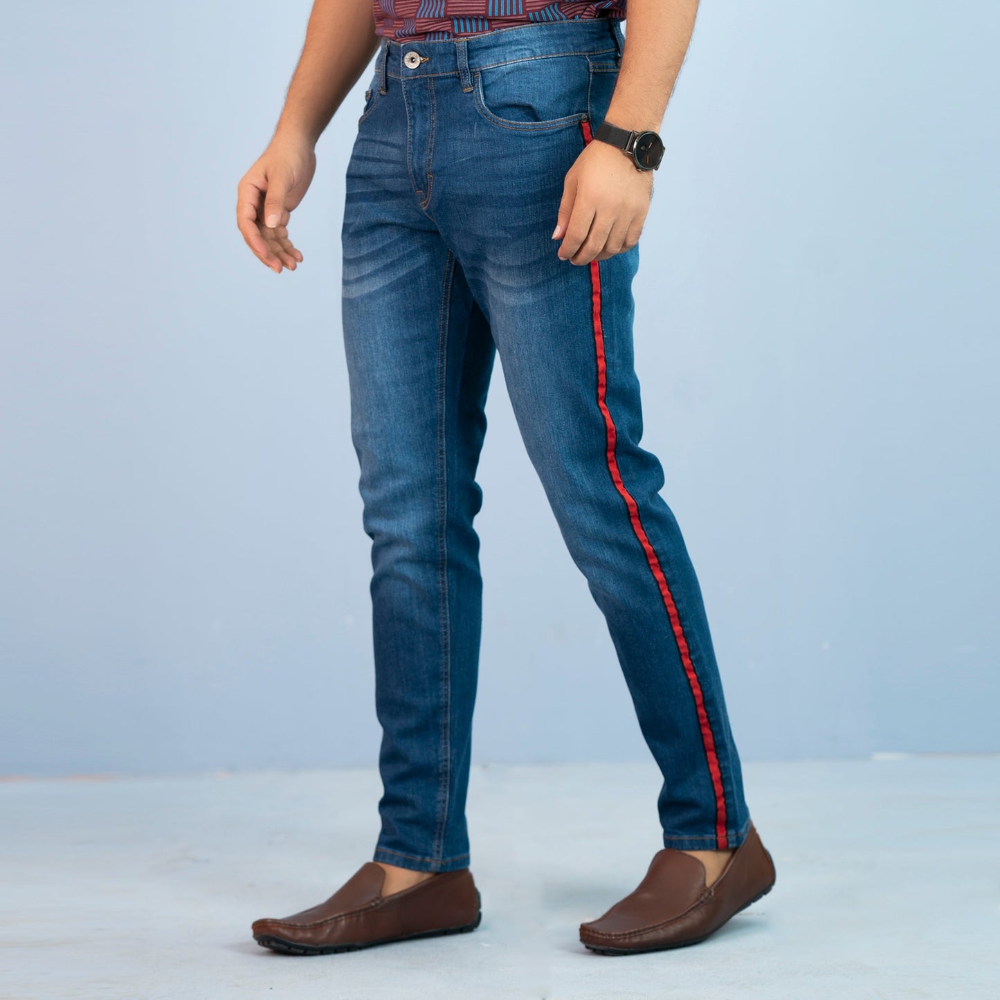 Men's Washed Denim Jeans
