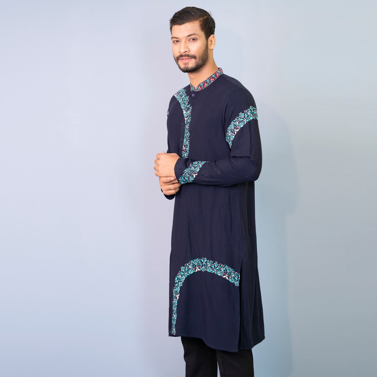 Mens Panjabi-Navy