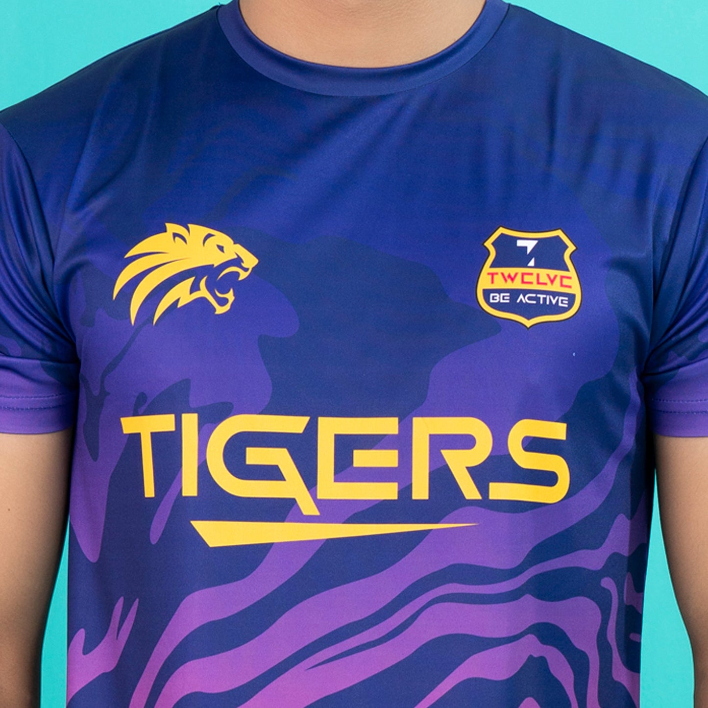 Men's Purple Printed T-Shirt