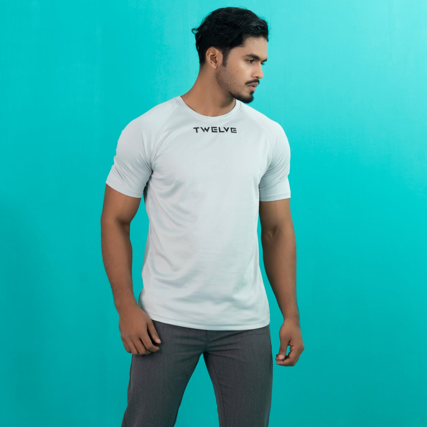 MENS T-SHIRT-LIGHT GREY