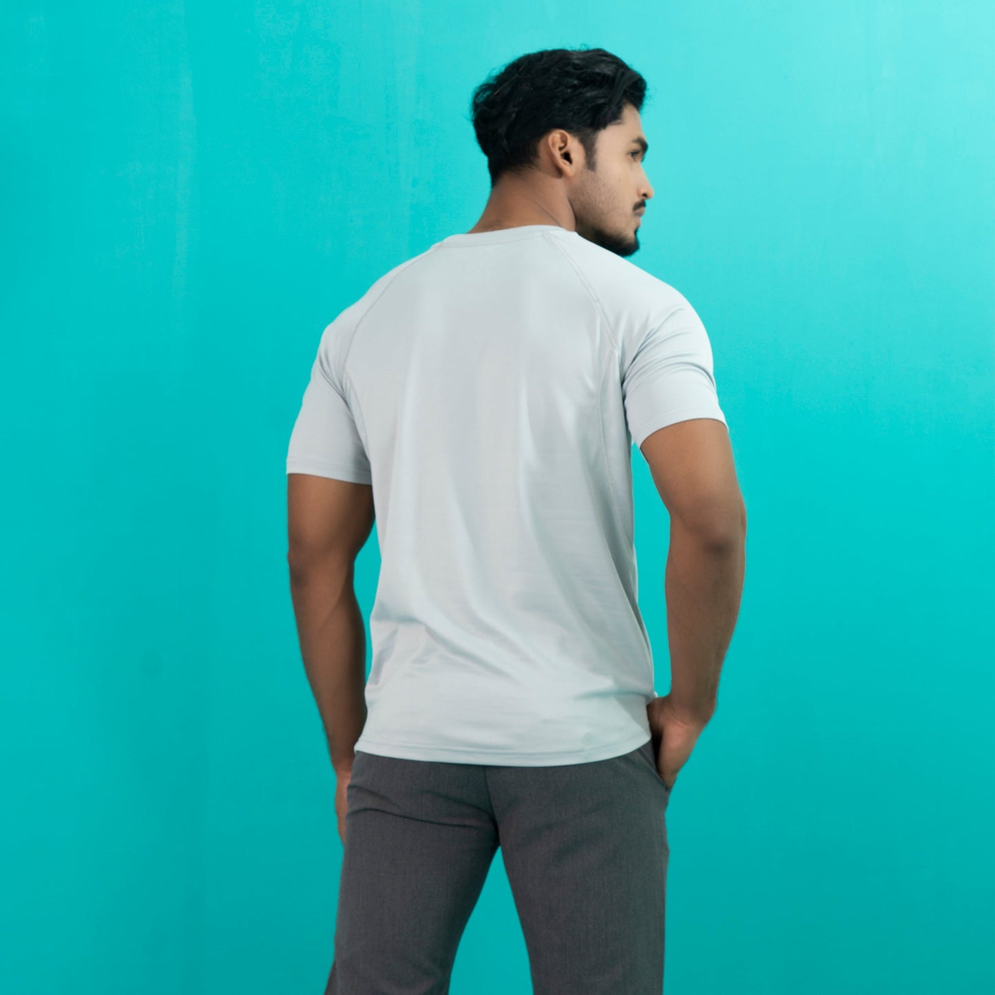 MENS T-SHIRT-LIGHT GREY