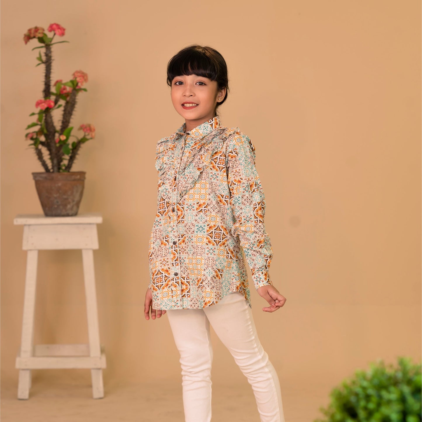 Girls Shirt-White