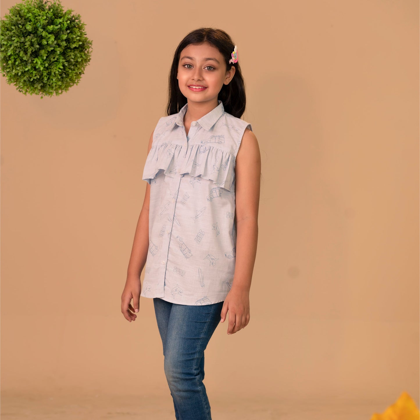 Girls Tops-Light Blue