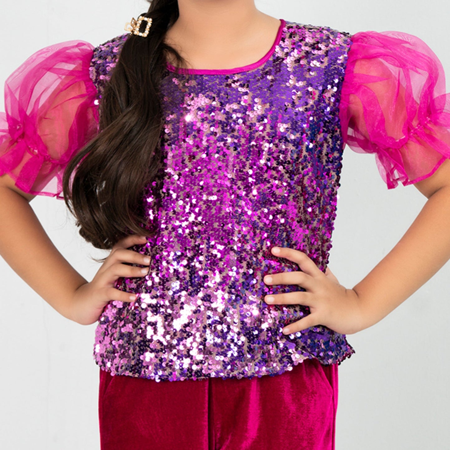 Girls 2Pcs- Magenta