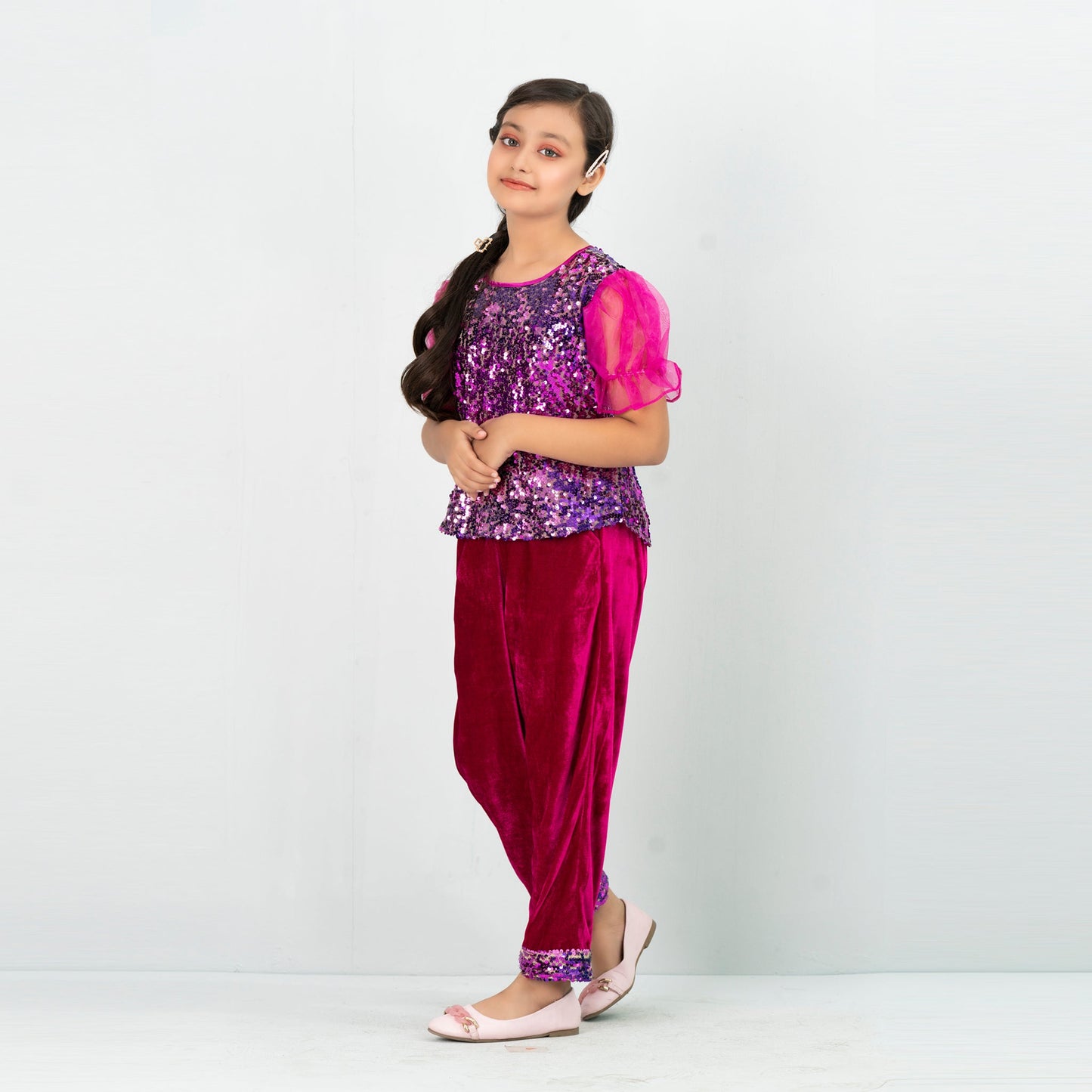 Girls 2Pcs- Magenta