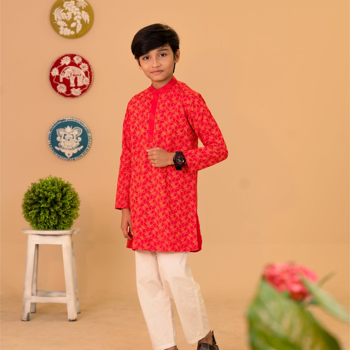 Boys Panjabi-Red 1
