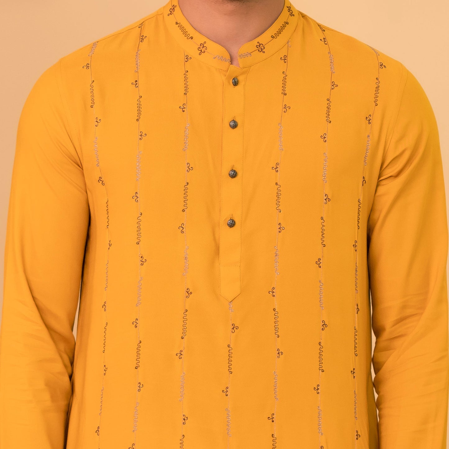 Mens Mustard Panjabi