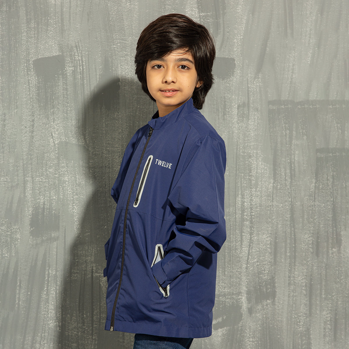 Boys Bomber Jacket- Navy 2
