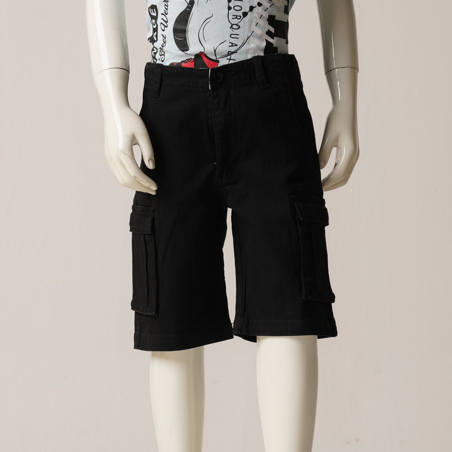 SHORT CARGO PANT-BLACK 1