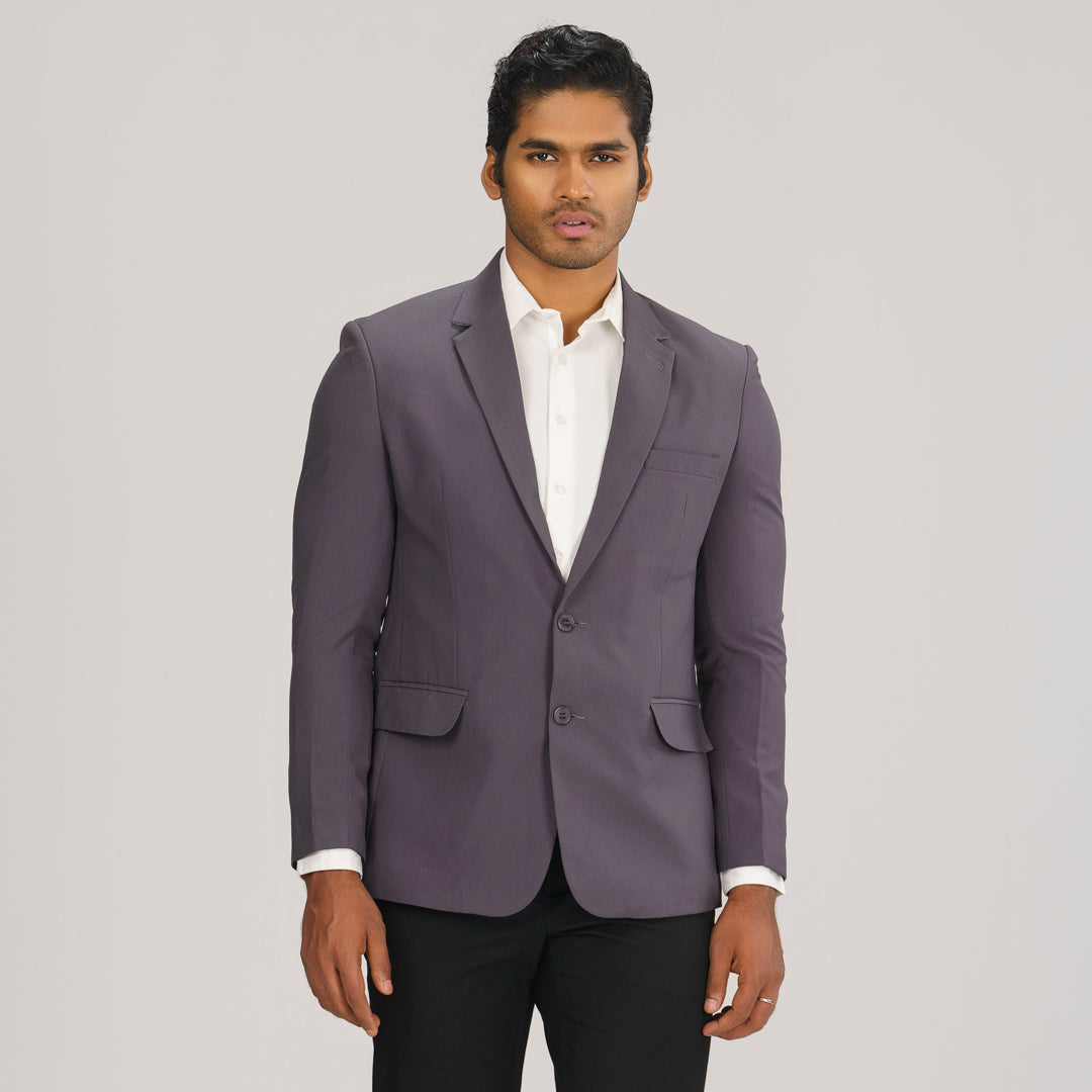 Mens Gray Slim Fit Blazer