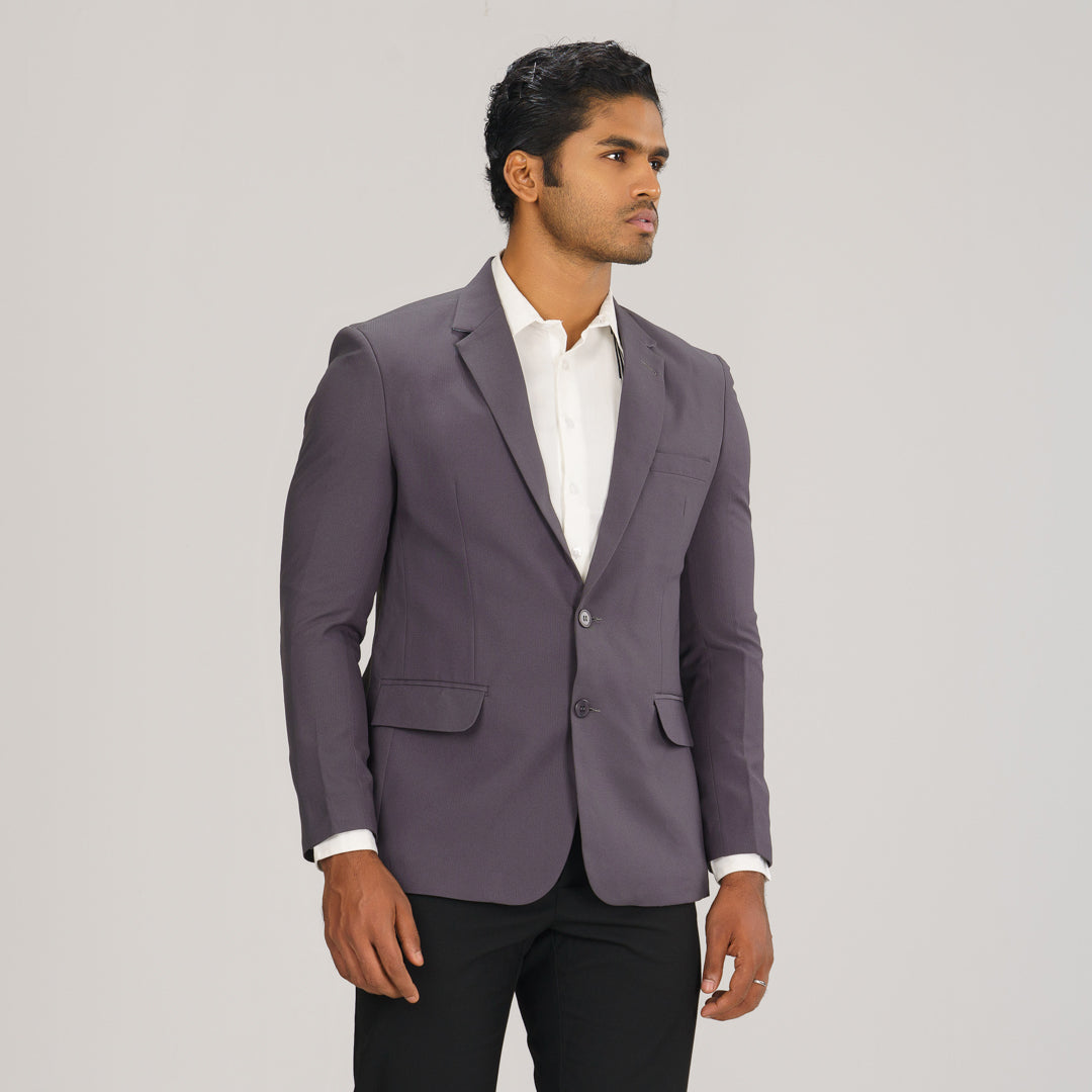 Mens Gray Slim Fit Blazer