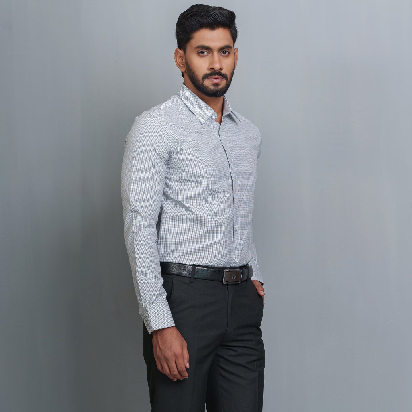 Ash Check Formal Shirt