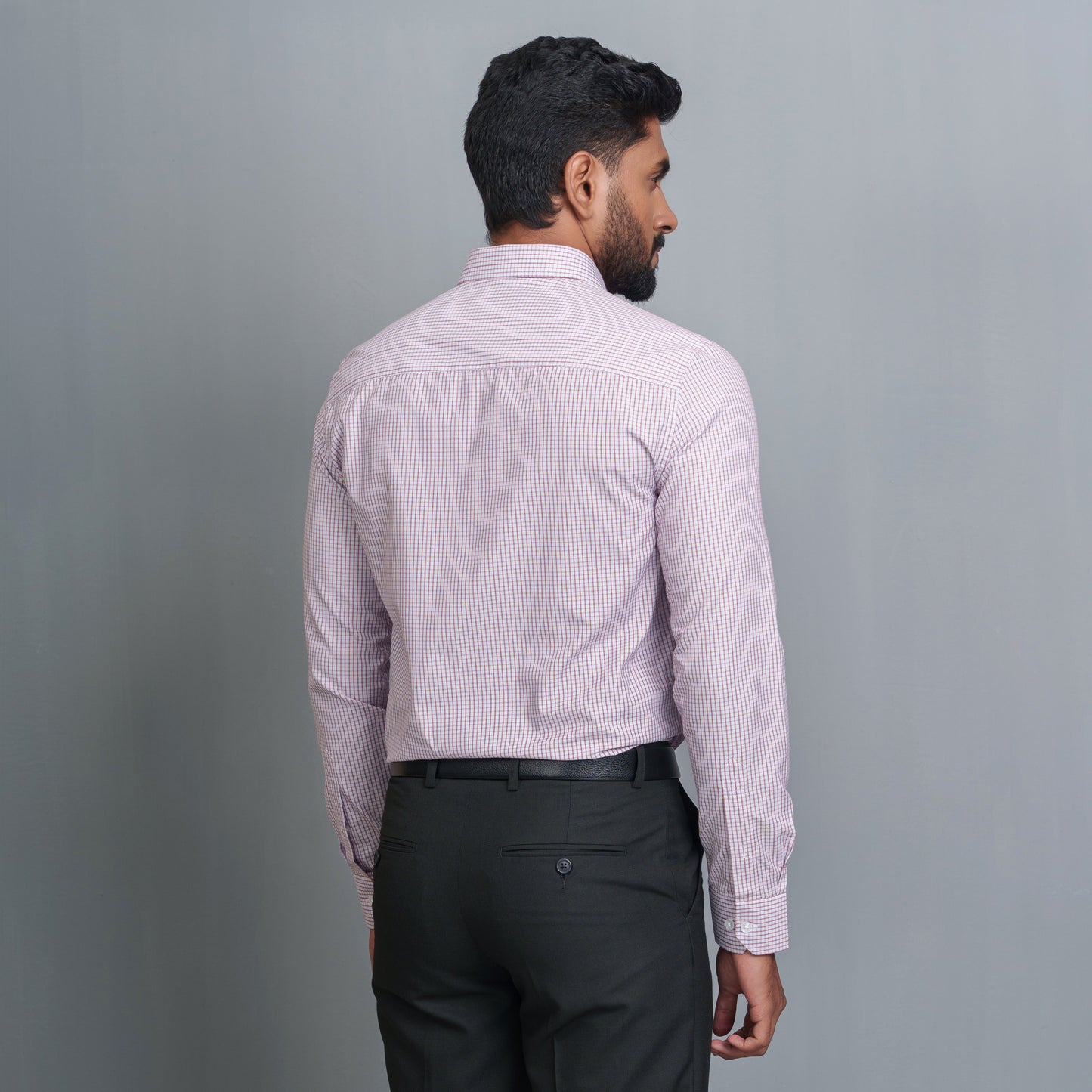 Mens Pink Check Shirt