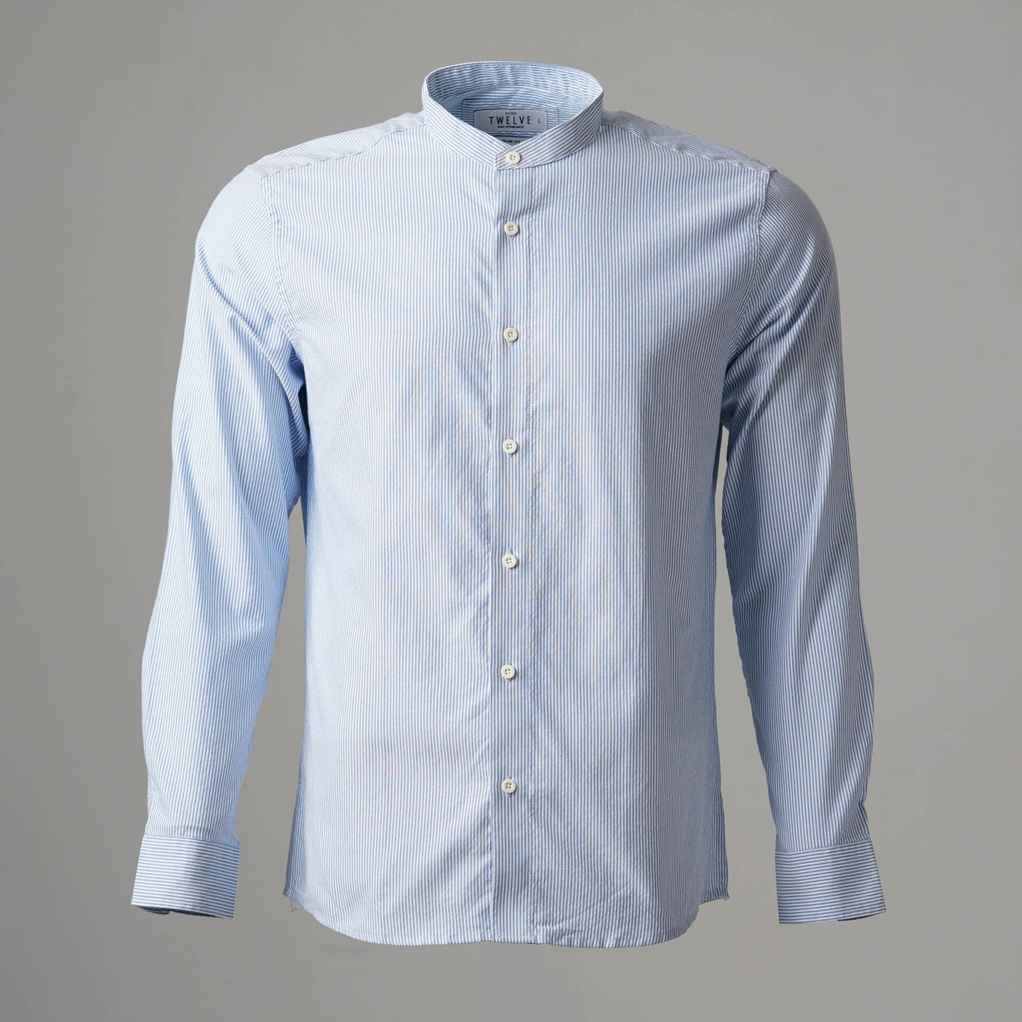 Mens Blue Stripe Formal Shirt