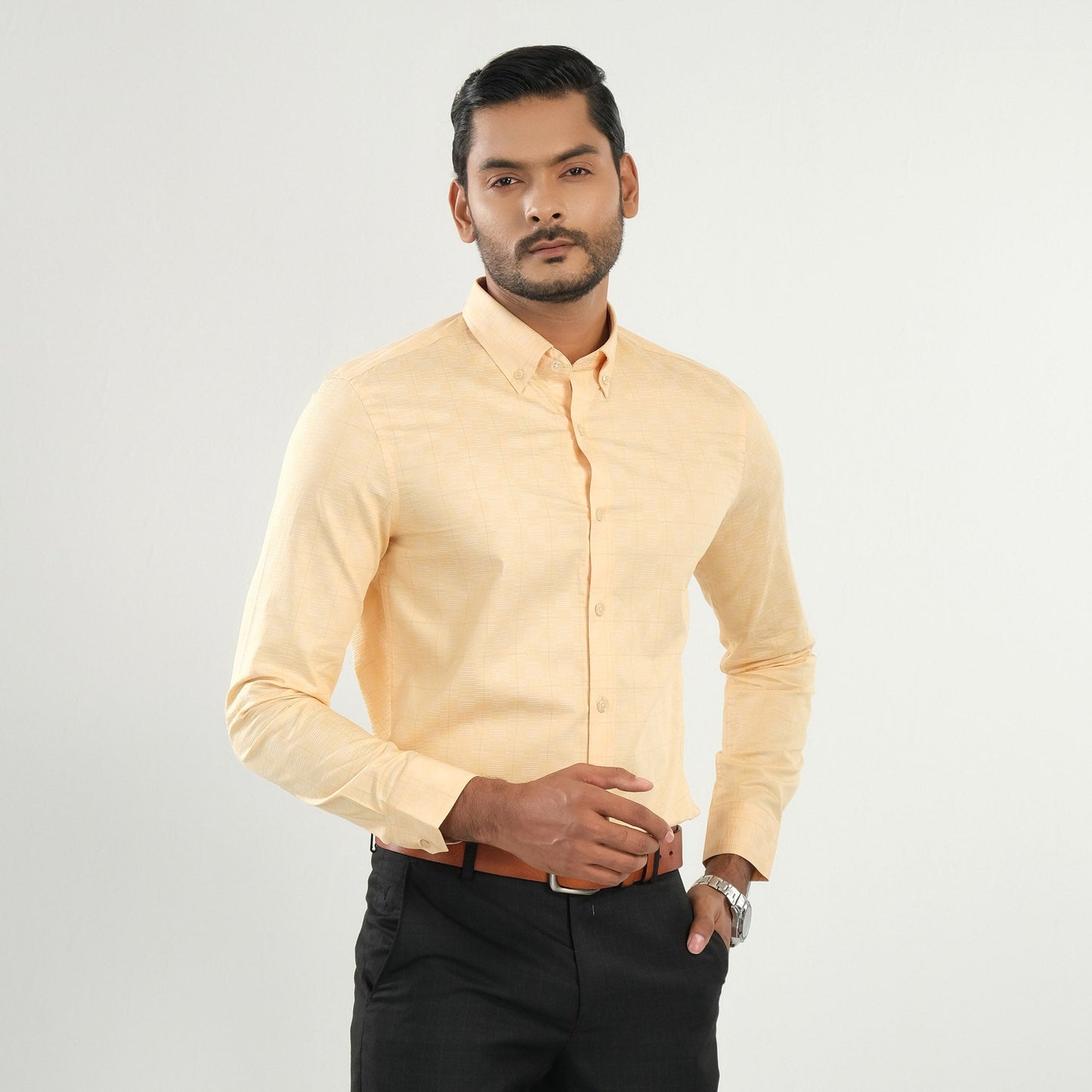 Men's Yellow Formal Shirt