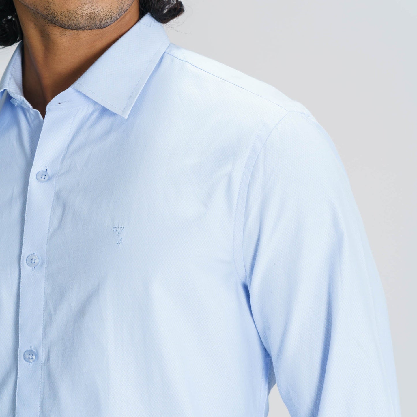 Mens Sky Blue Formal Shirt