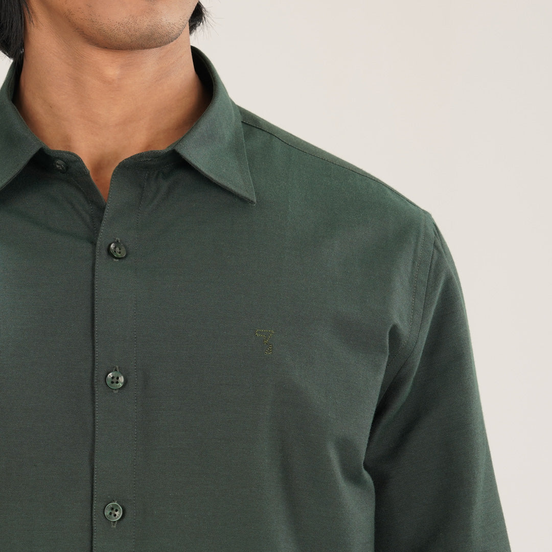 Mens Green Formal Shirt