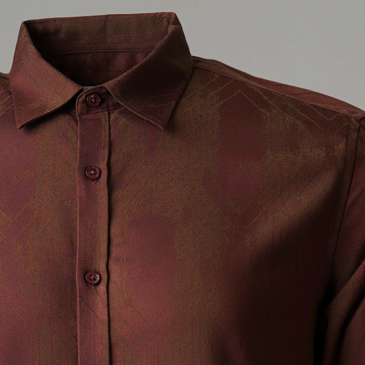 Mens Coffee Bronze Formal Shirt