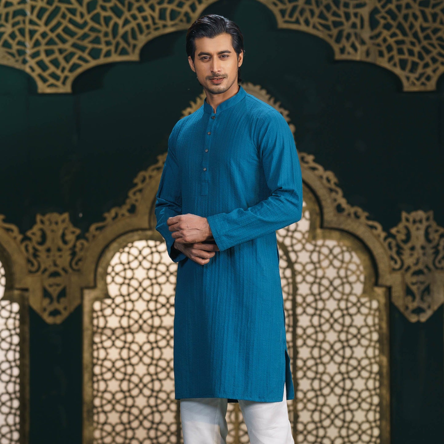 Men's Teal Classic Panjabi