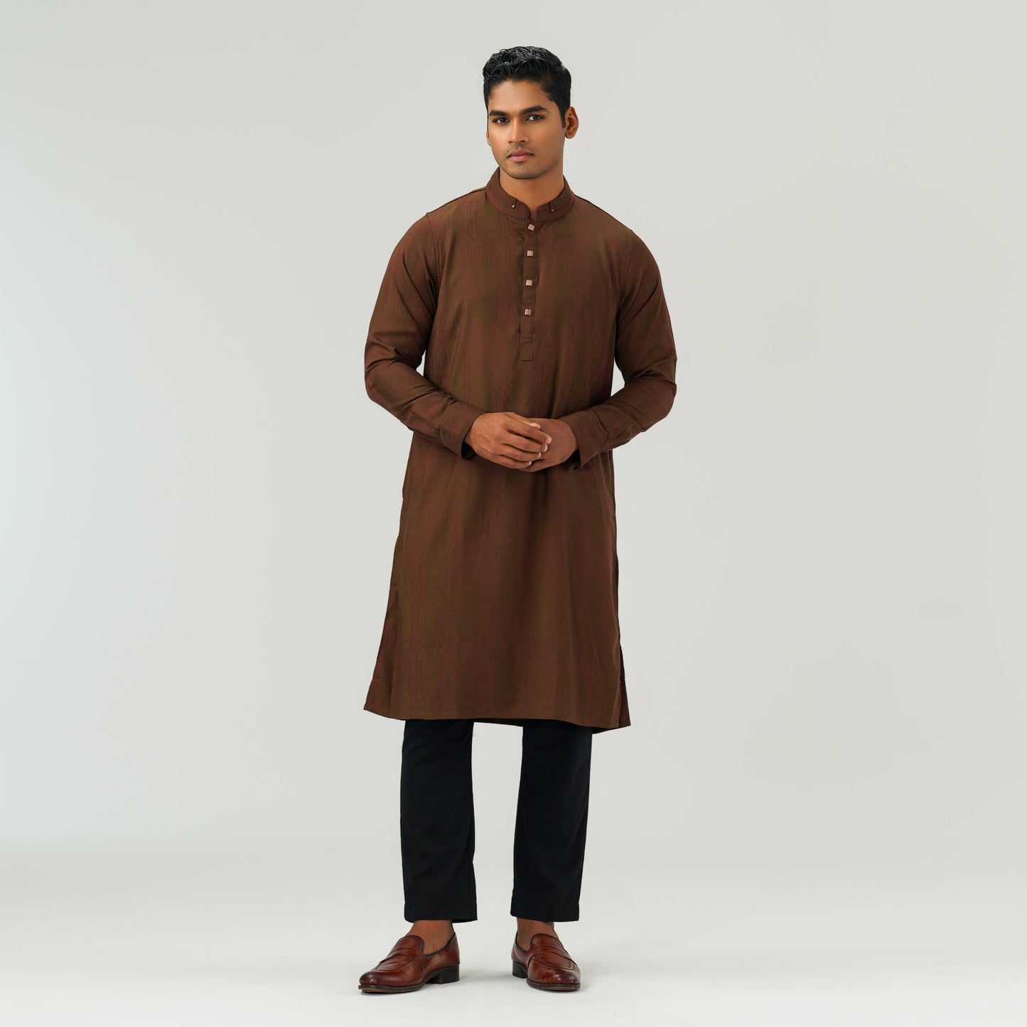 Mens Coffee Bronze Panjabi