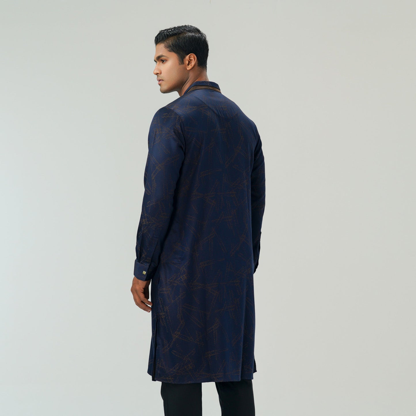 Mens Navy & Coffee Panjabi