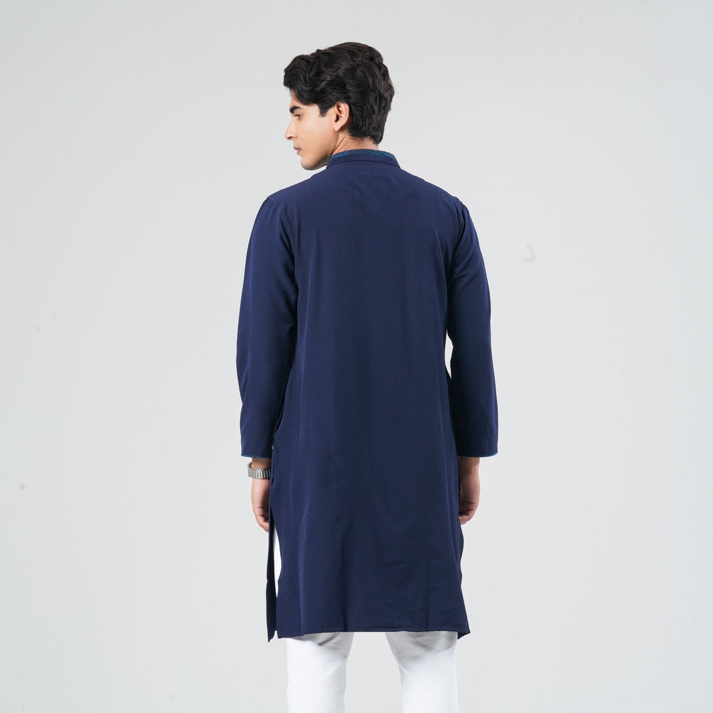 Men Blended Navy Panjabi