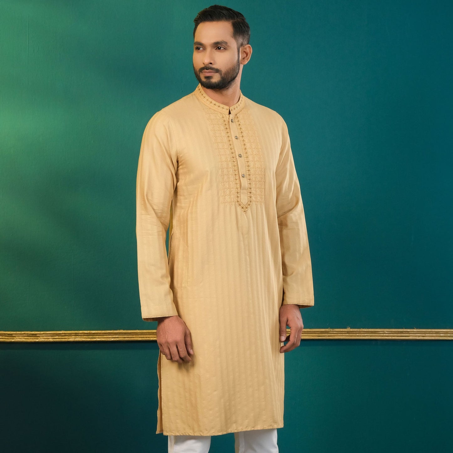 Men's Badge Embroidery Panjabi