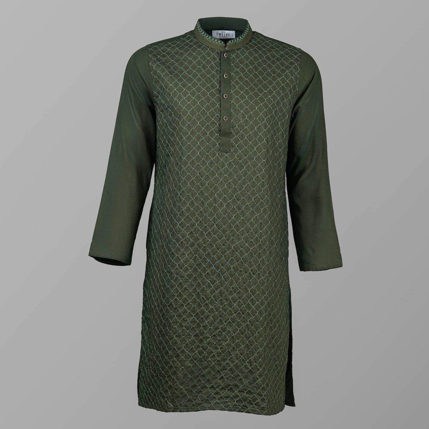 Mens Green Embroidery Panjabi
