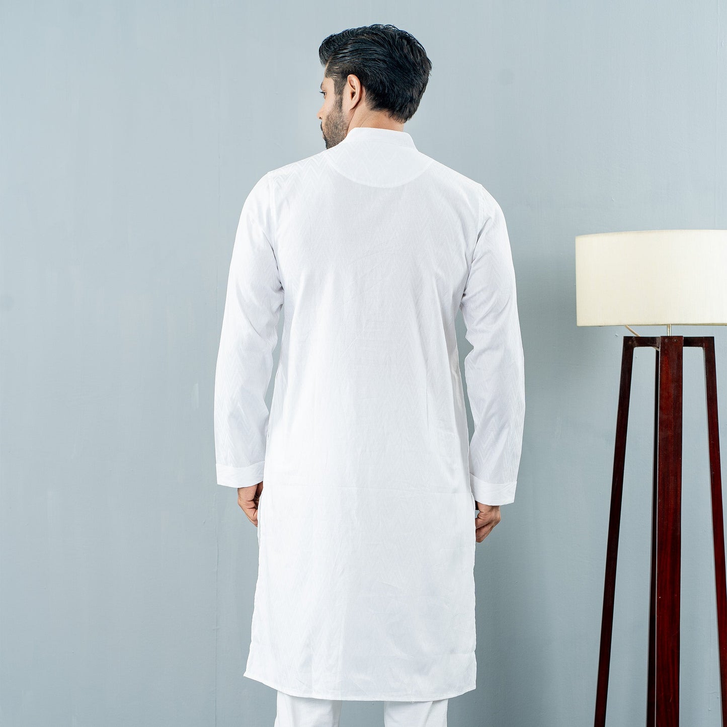 Mens Karchupi Panjabi- White