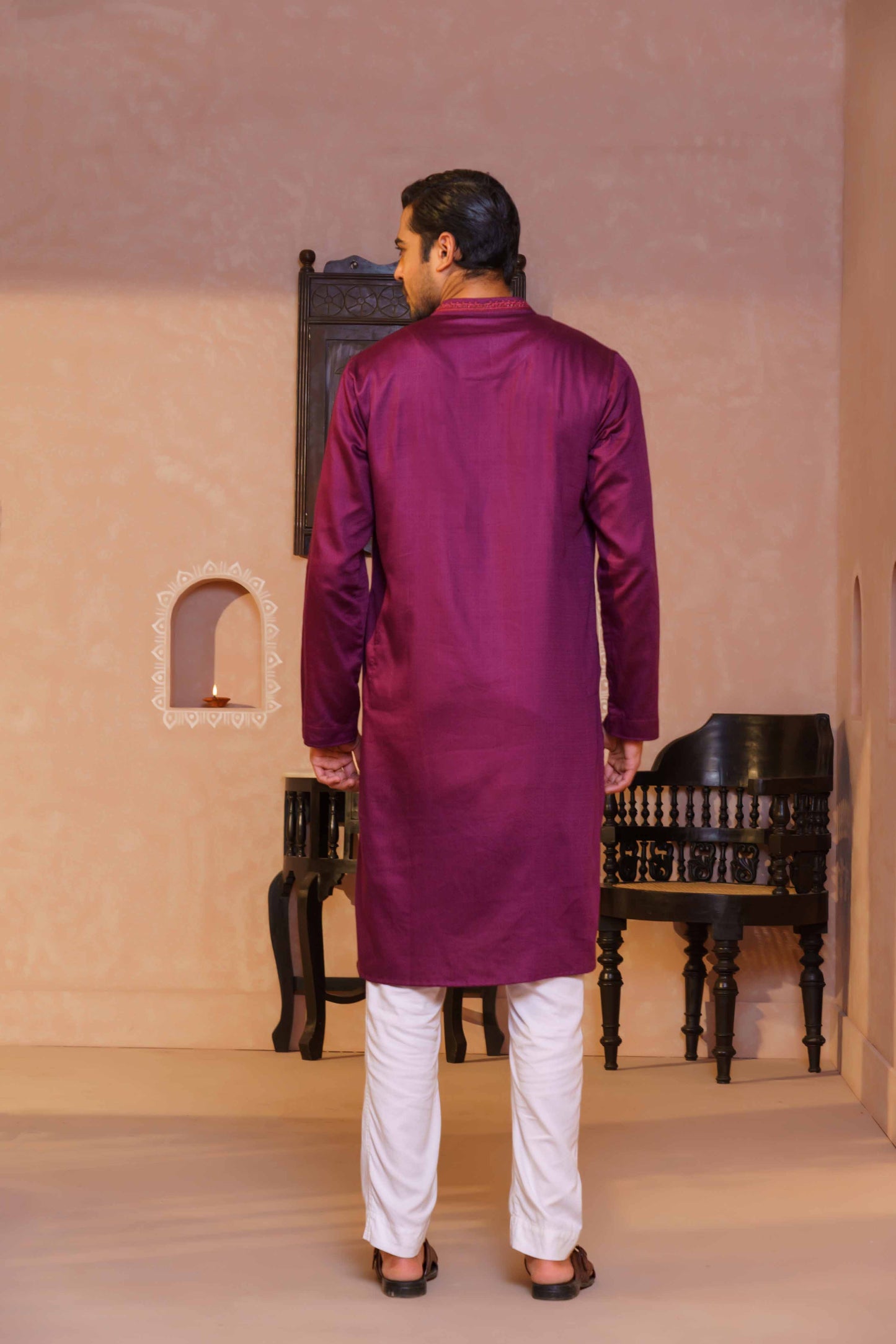 Mens Karchupi violet Panjabi