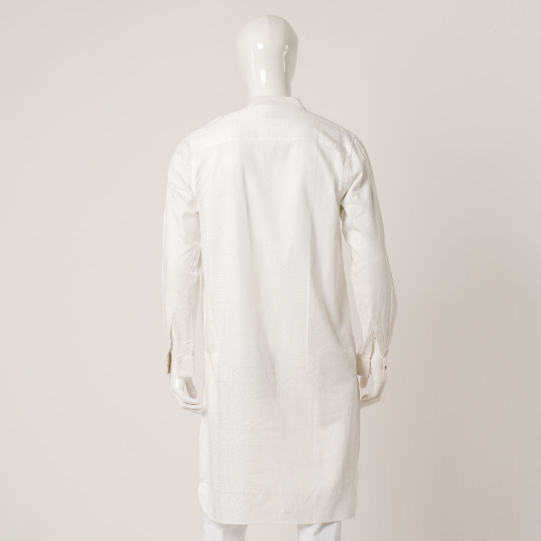 Mens White Karchupi Panjabi