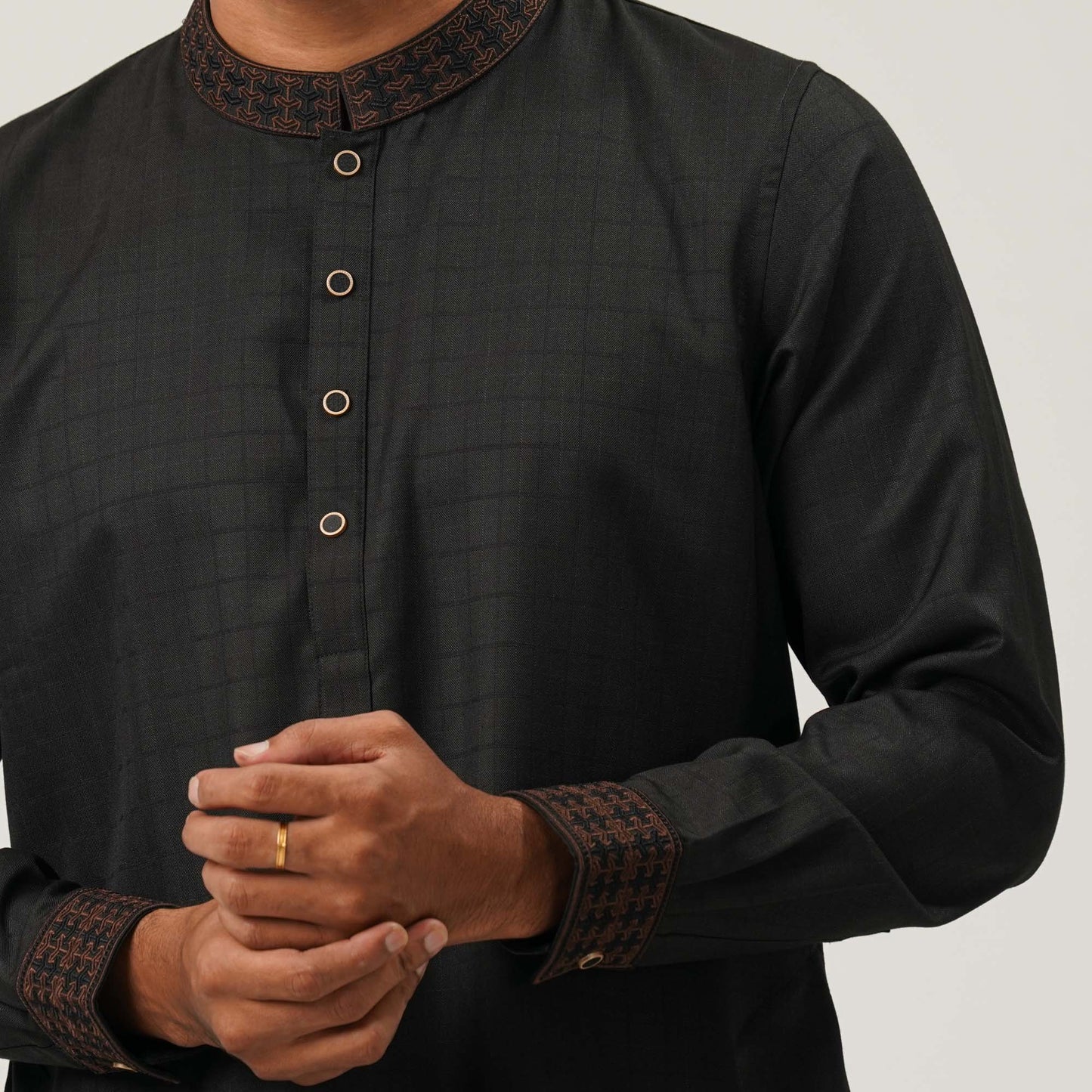 Mens Black Panjabi