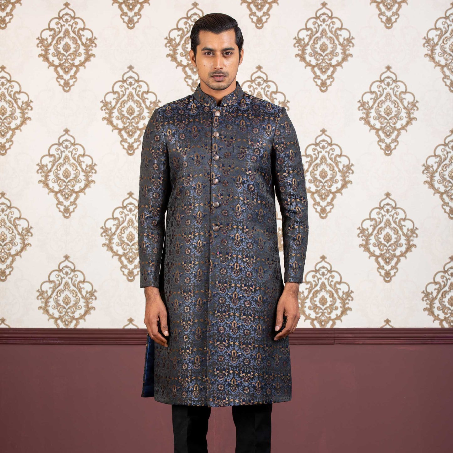 MENS SHERWANI-NAVY