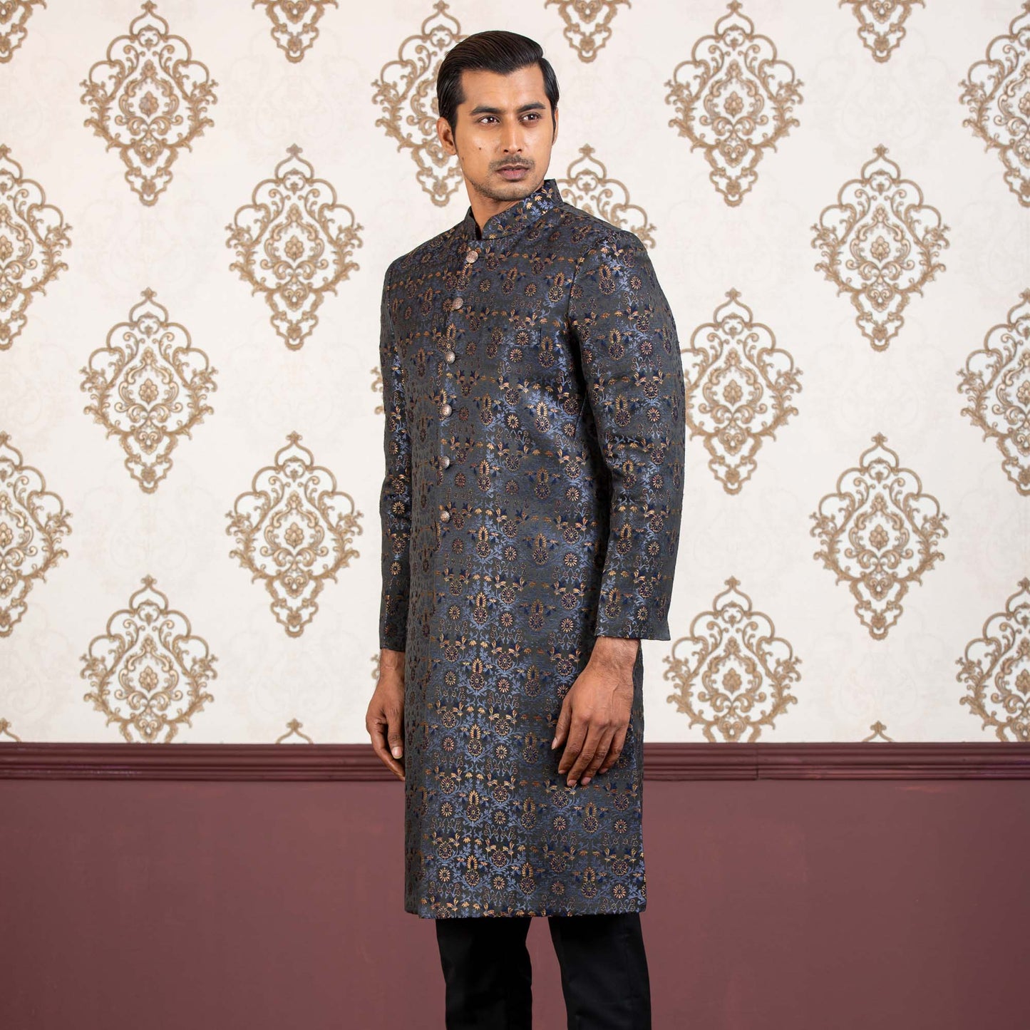 MENS SHERWANI-NAVY