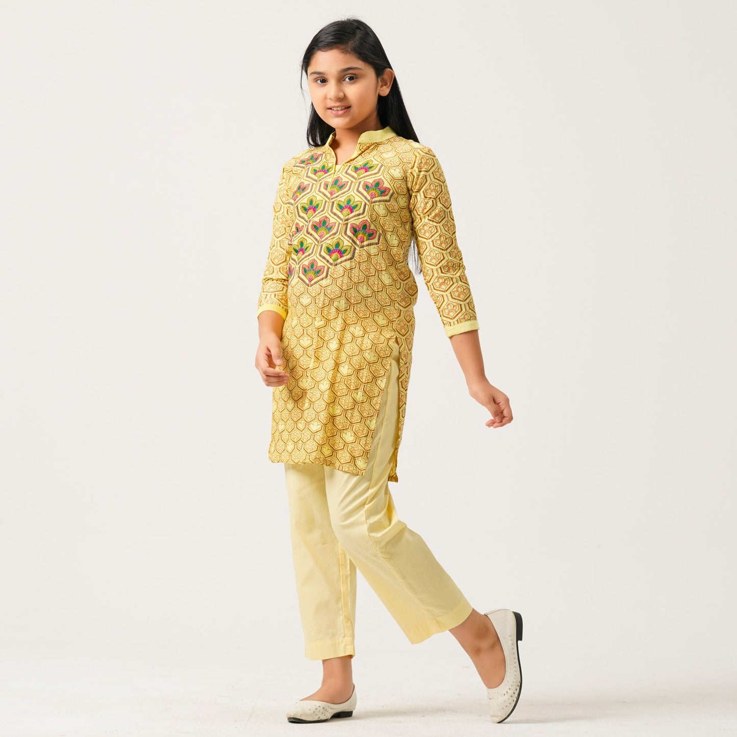 Girls Yellow Two Piece Set