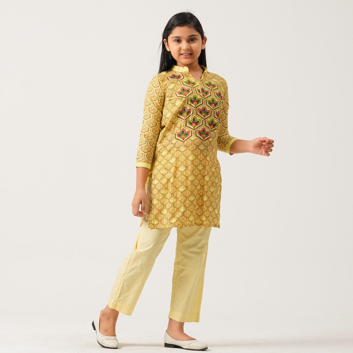 Girls Yellow Two Piece Set