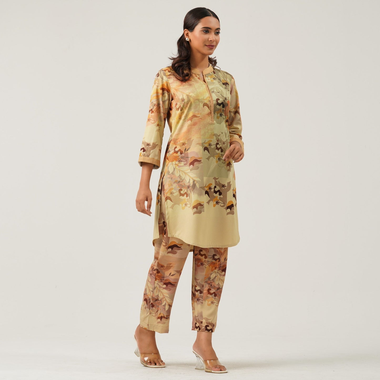 Womens Cream Two Piece Set