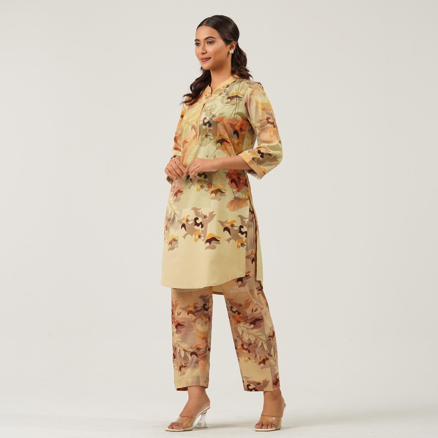 Womens Cream Two Piece Set