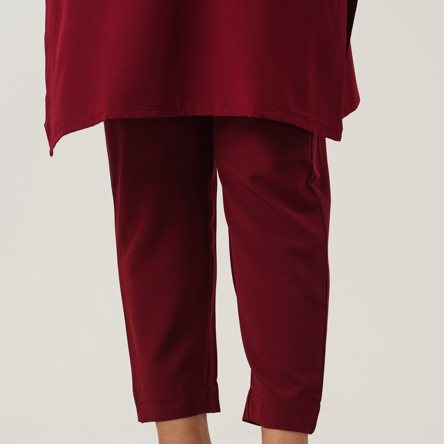 Womens Maroon Two Piece Set