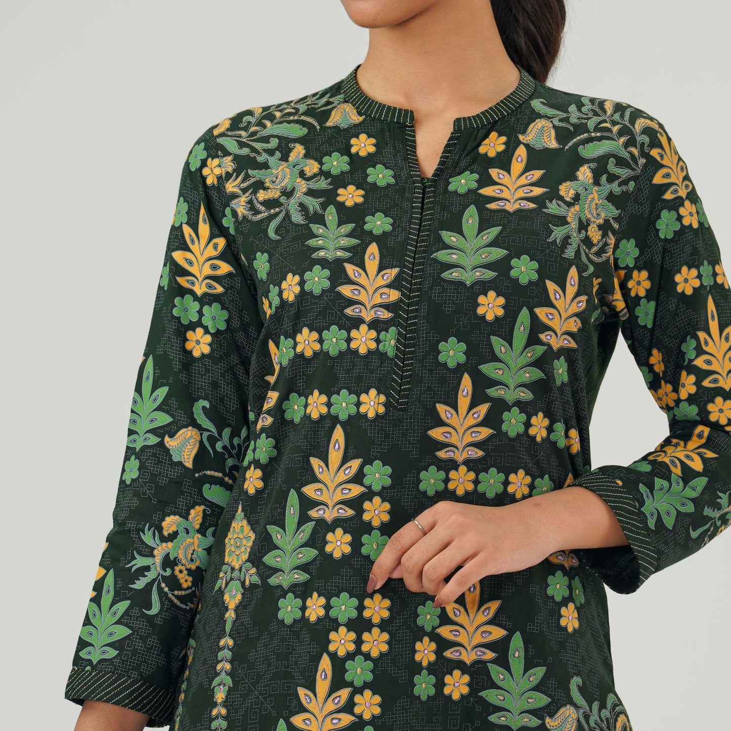 Womens Multi Color Embroidered 3 Piece Set