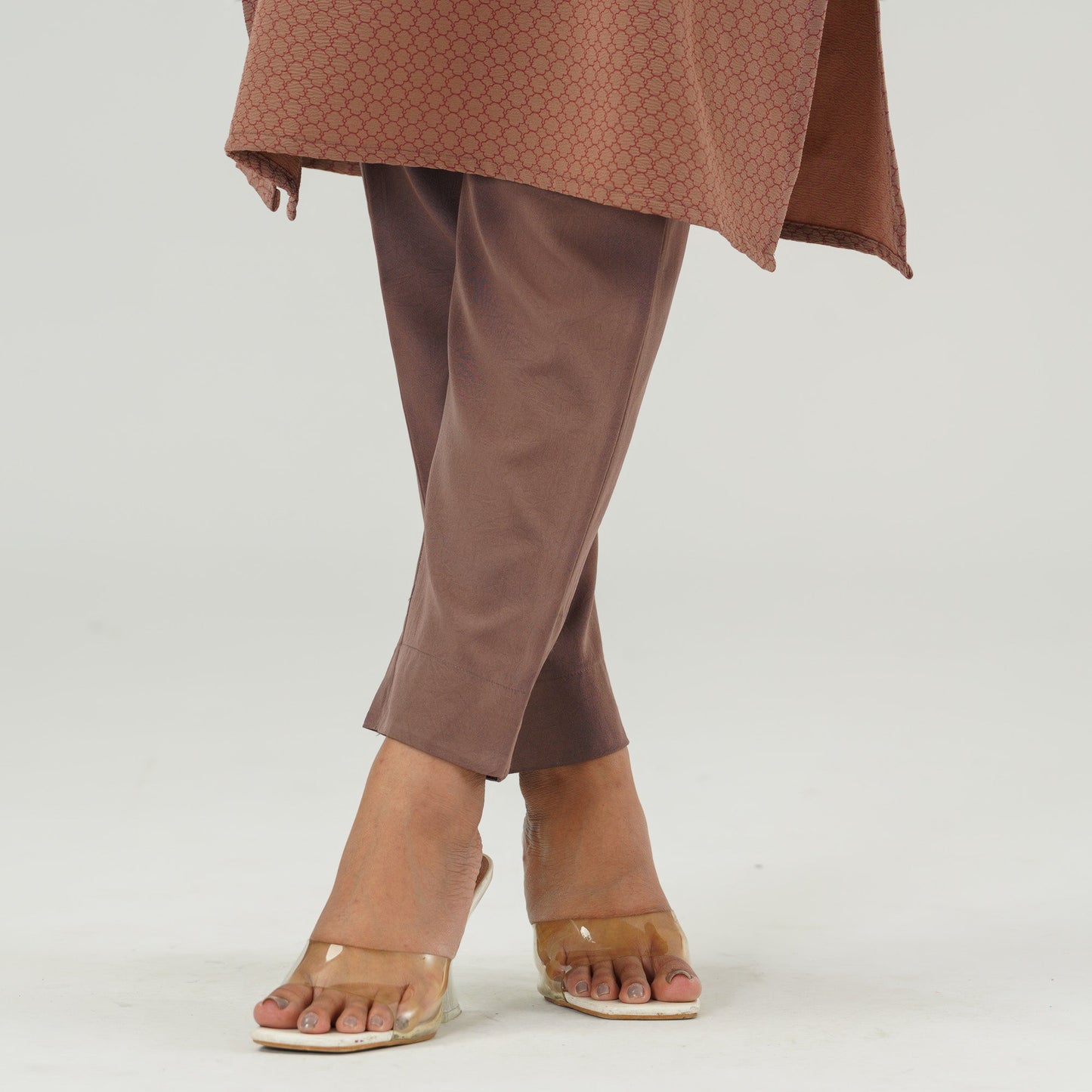 Womens Tan Embroidered Three Piece Set