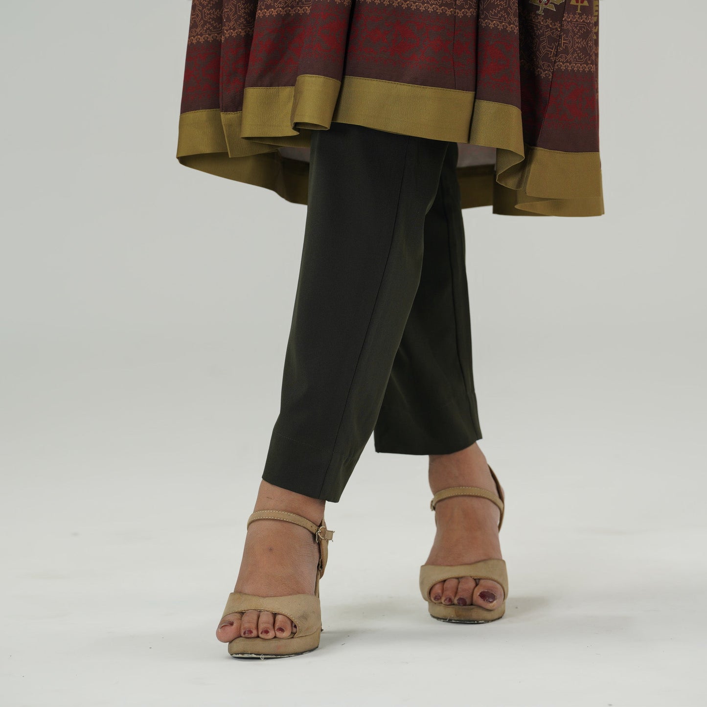 Womens Multicolor Anarkali Three Piece Set