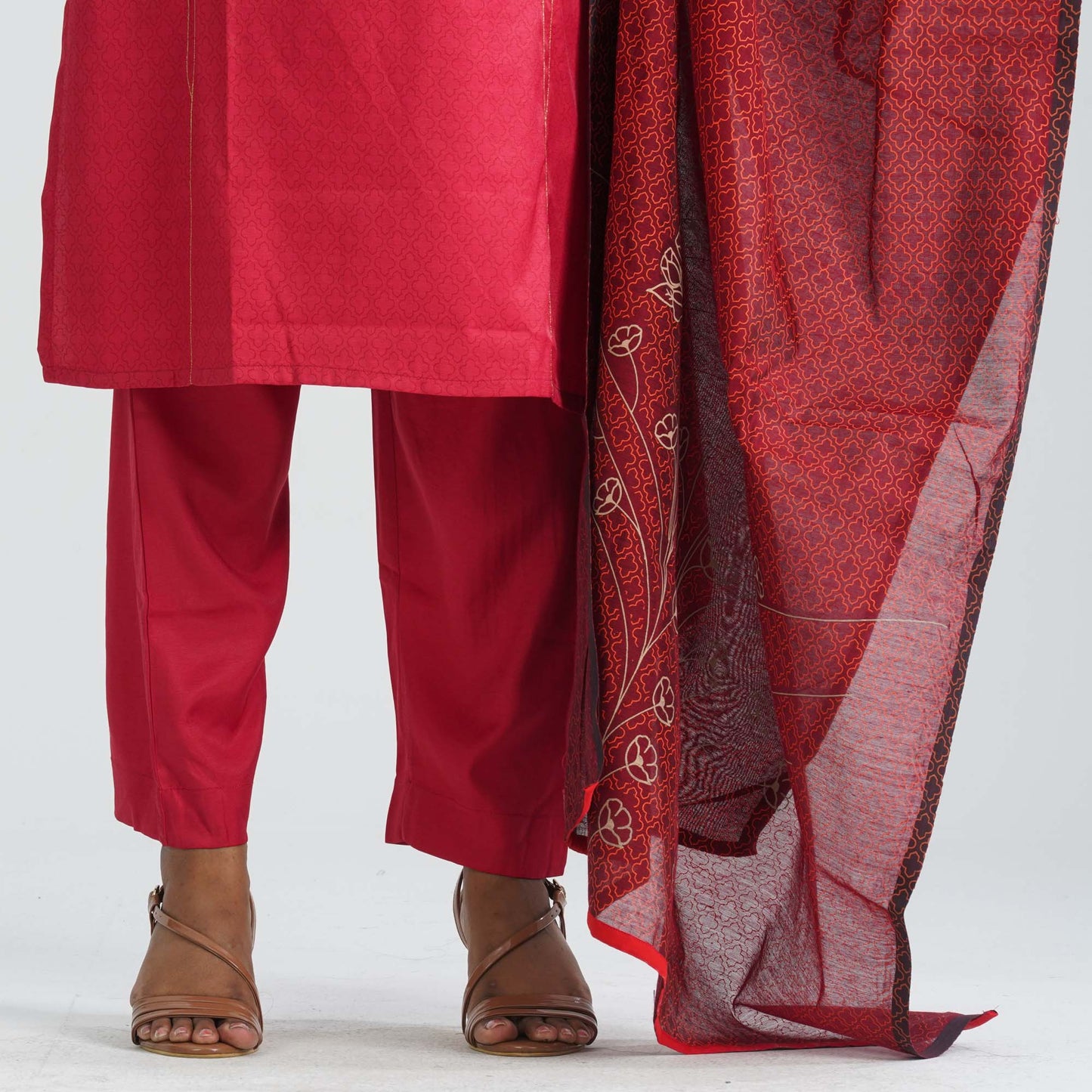 Women Blended Silk Three Piece Set