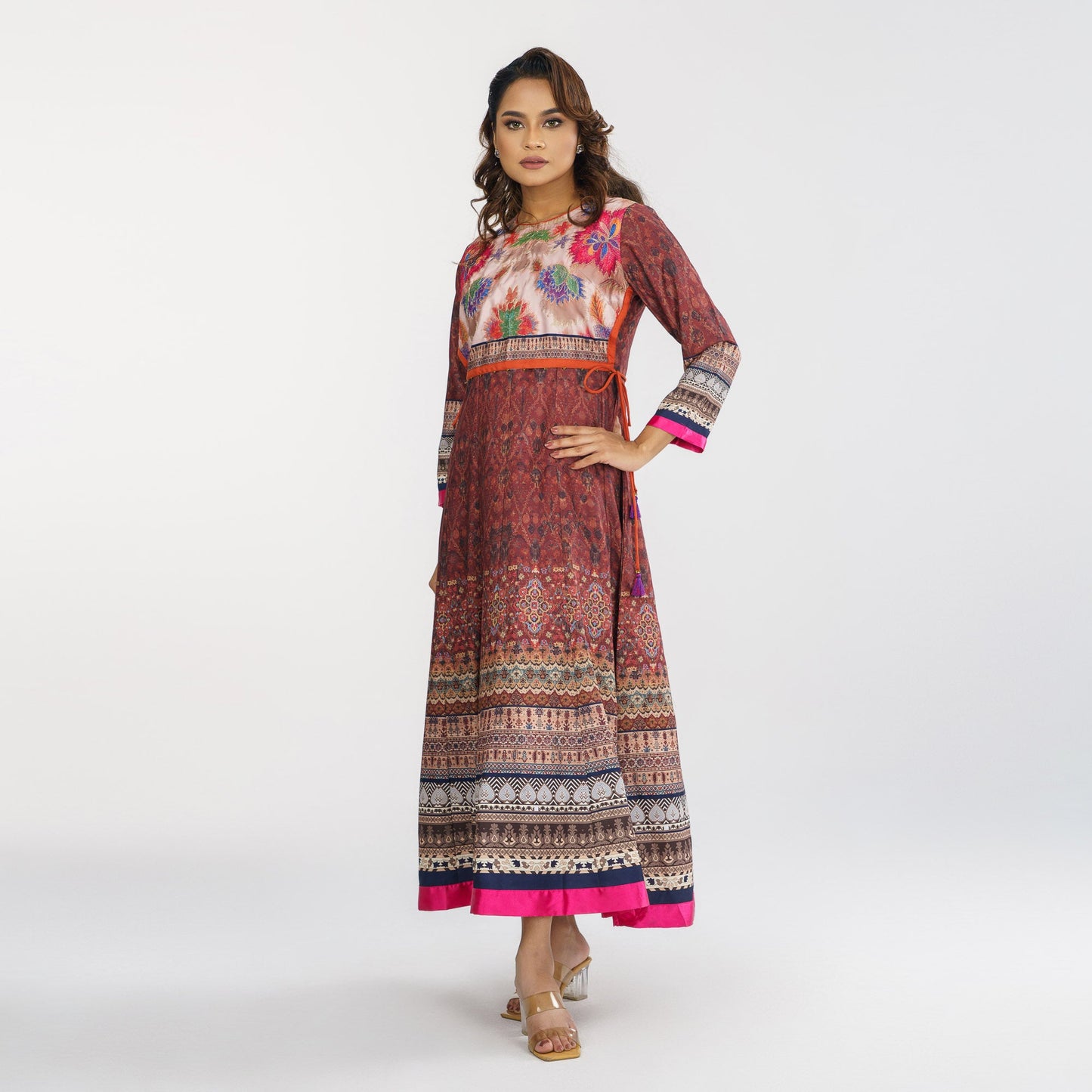 Women's Multi-Color Ethnic Gown